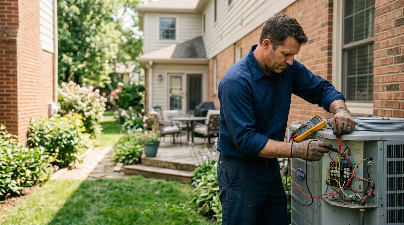HVAC technician working near Oxford Junction, IA